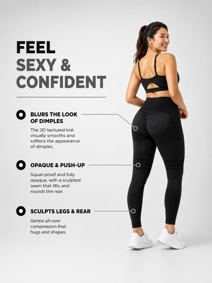3D Anti-Cellulite Sculpting Leggings – Squat-Proof, No-Roll
