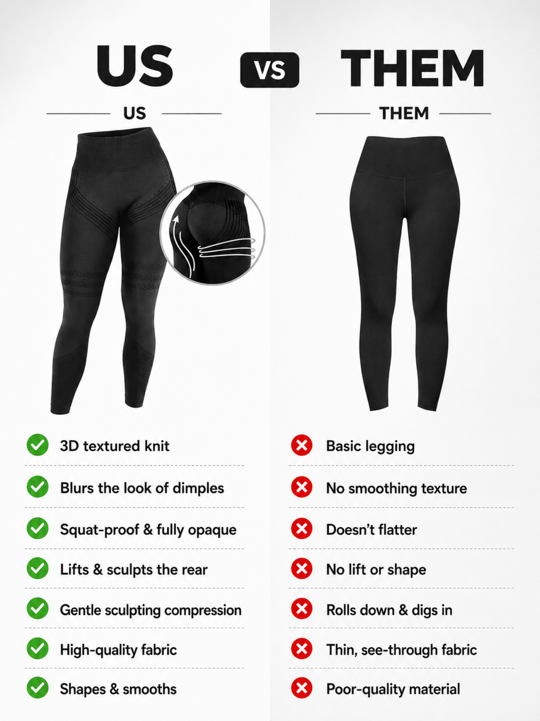 3D Anti-Cellulite Sculpting Leggings – Squat-Proof, No-Roll