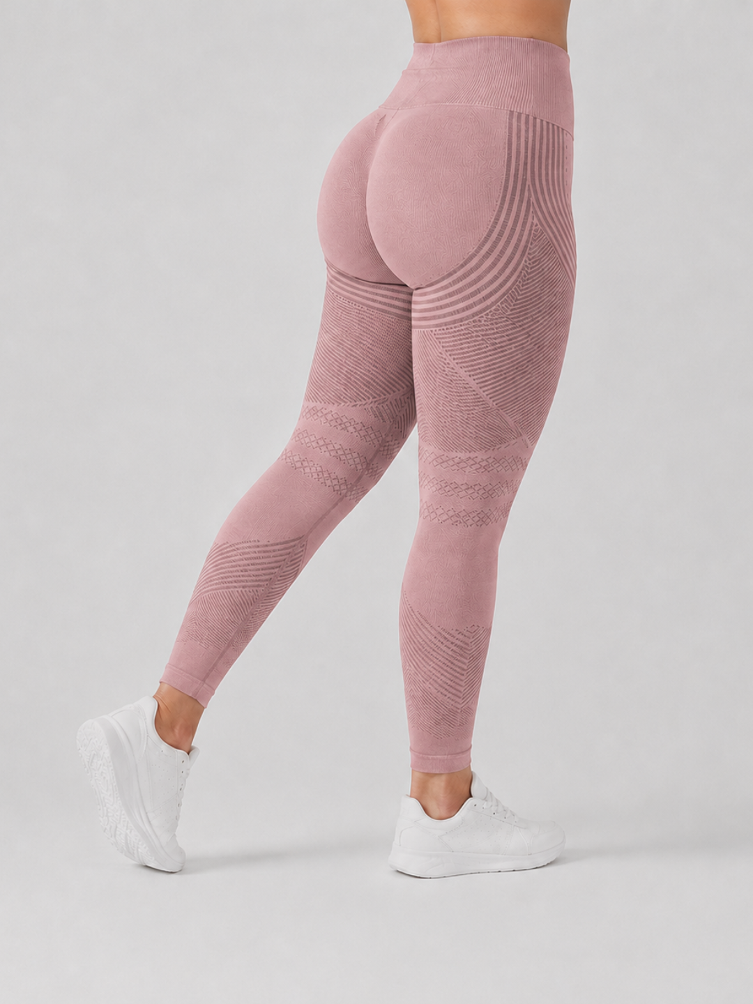 Sleek Line Anti-Cellulite Leggings - Rose Gold #color_rosegold