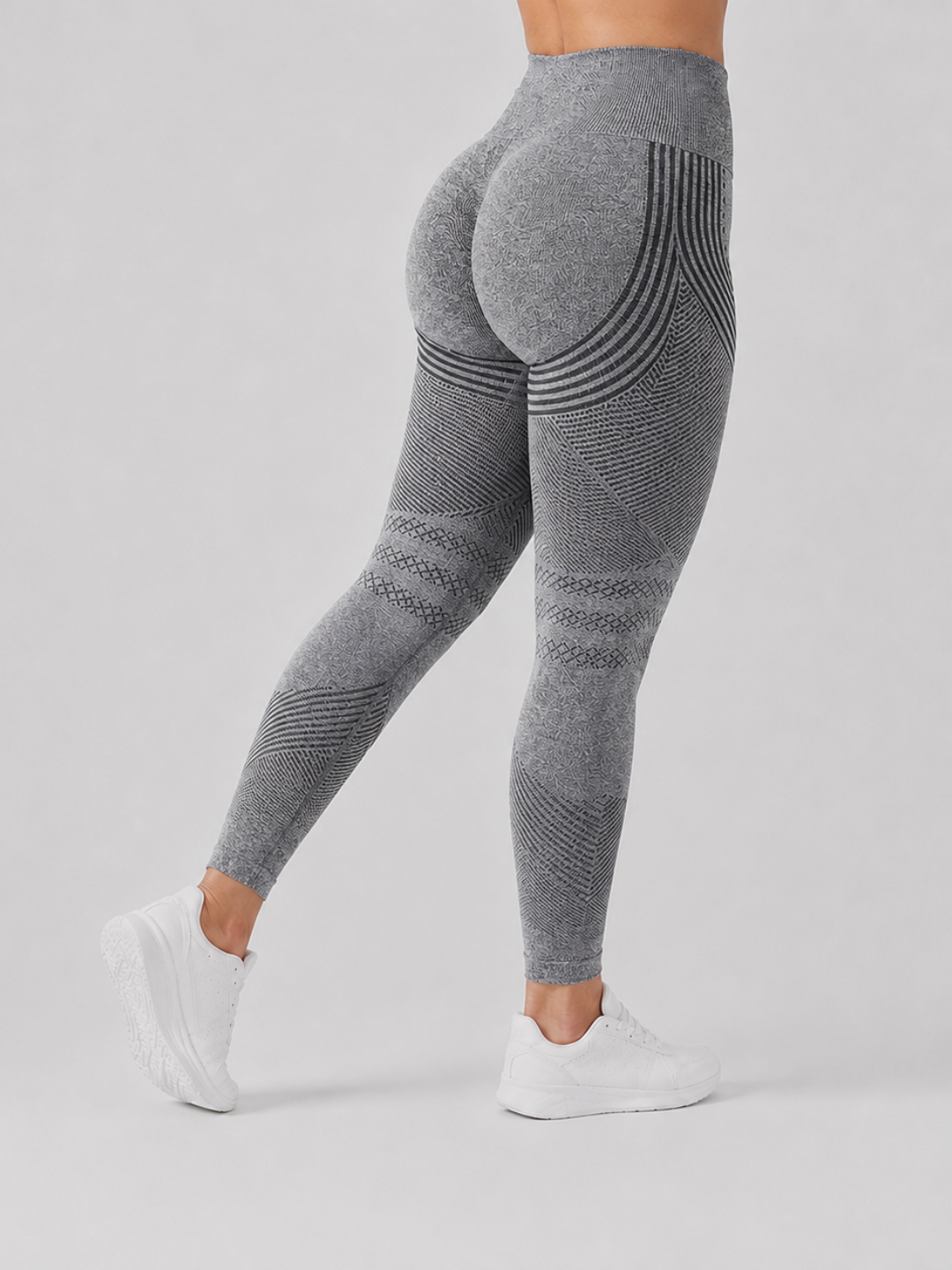 Sleek Line Anti-Cellulite Leggings - Grey #color_grey