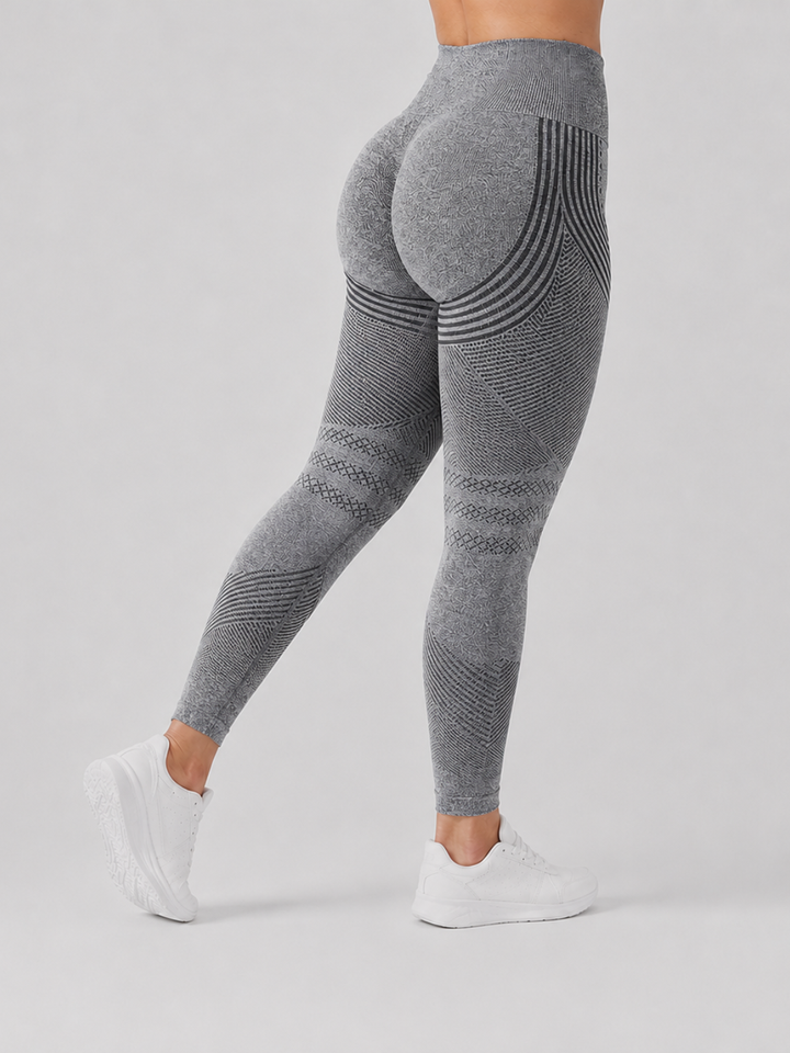 Sleek Line Anti-Cellulite Leggings - Grey #color_grey