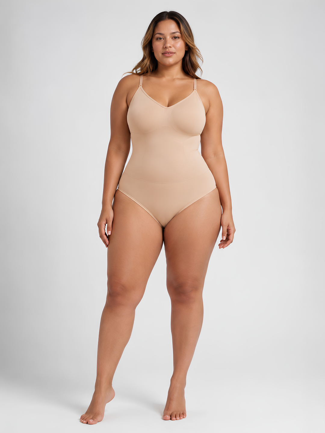 Sleek Line High-Waisted Shaping Panty - hero front #color_beige