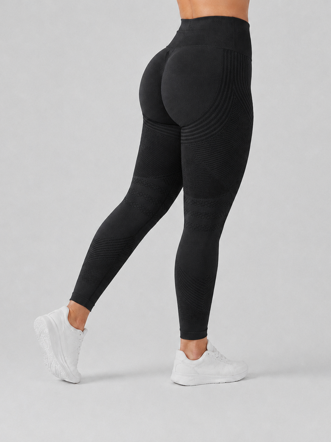 Sleek Line Anti-Cellulite Leggings - Black #color_black