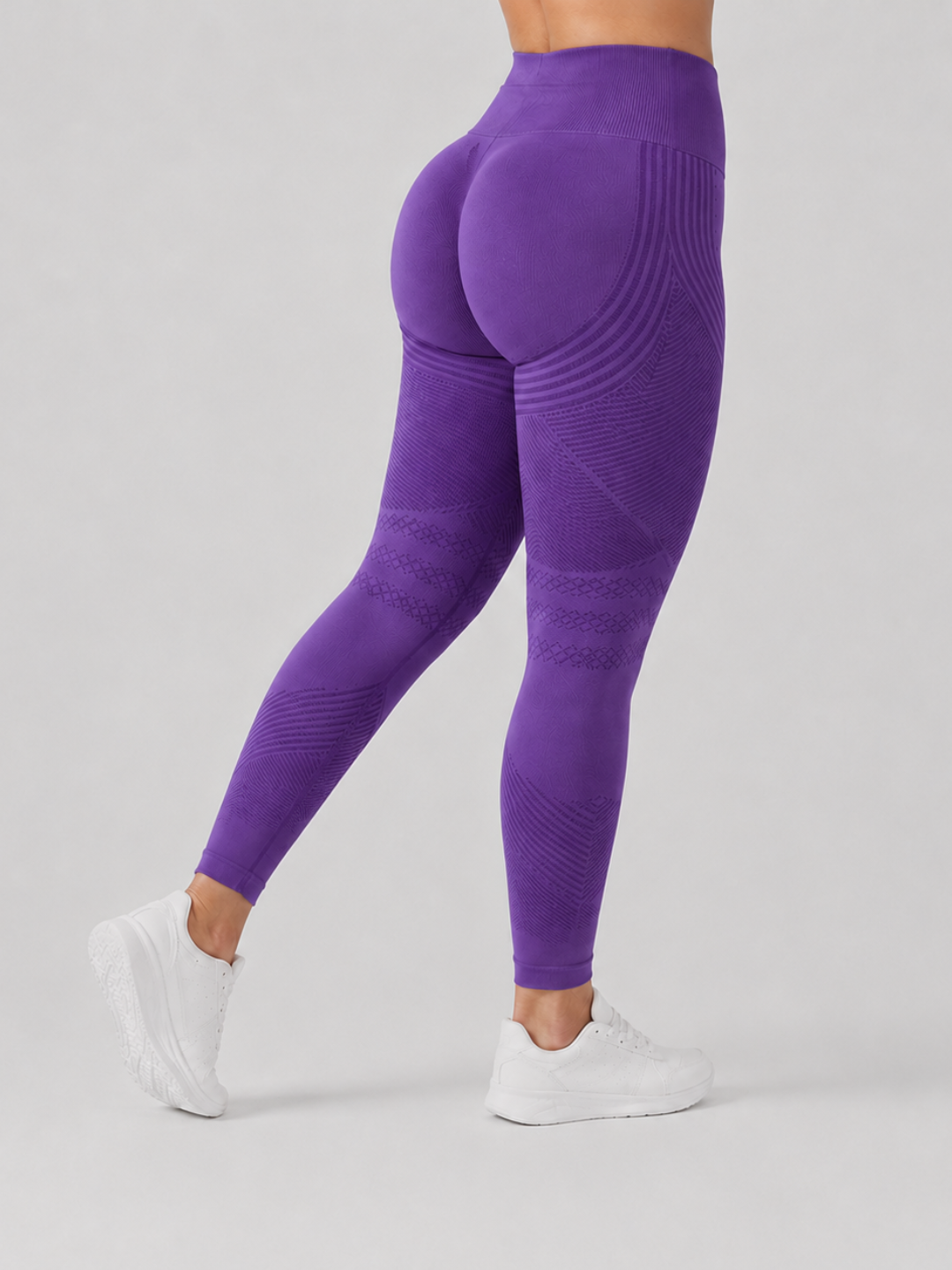 Sleek Line Anti-Cellulite Leggings - Purple #color_purple