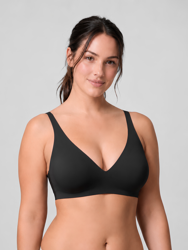 Sleek Line Second-Skin Wireless Bra - black #color_black