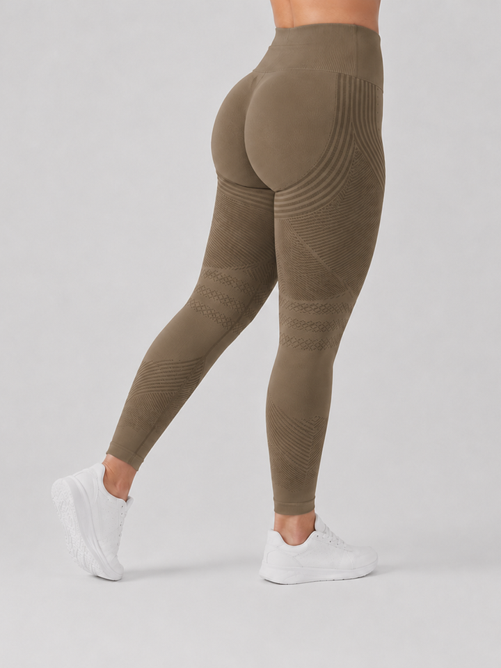 Sleek Line Anti-Cellulite Leggings - Khaki #color_khaki