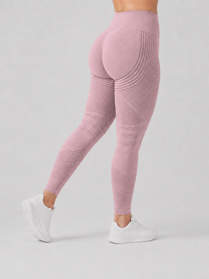 Sleek Line Anti-Cellulite Leggings - Pink #color_pink