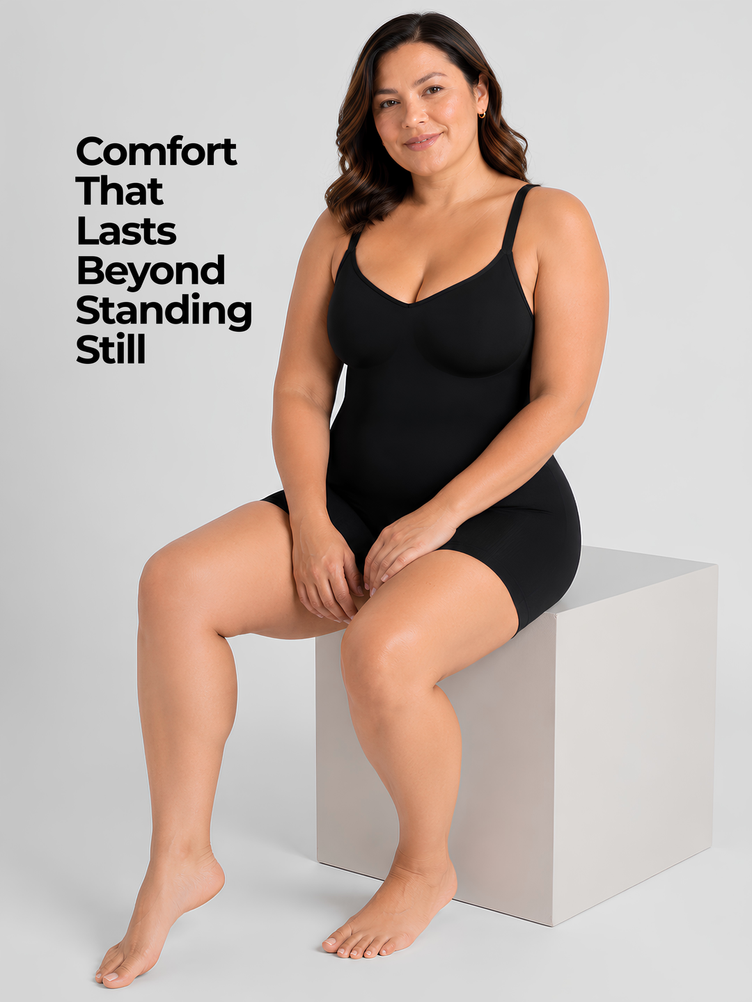 Sleek Line Sculpting Hourglass Bodysuit - seated comfort