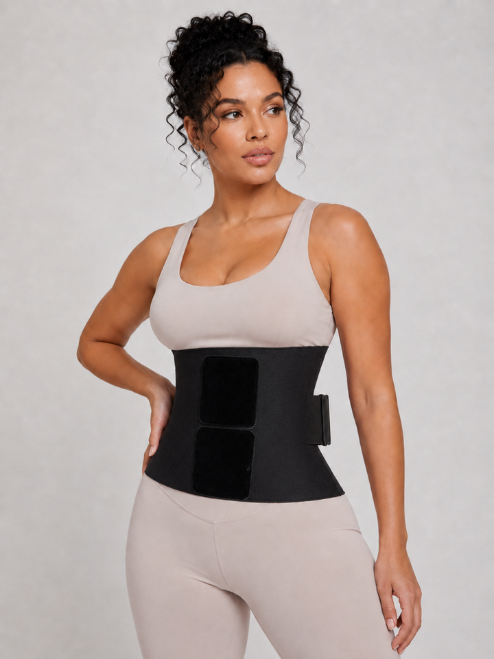 Sleek Line Triple-Wrap Waist Cincher - Black #color_black