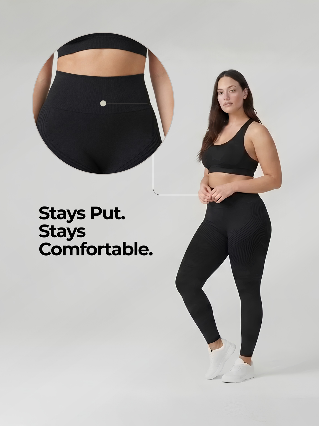 Sleek Line Anti-Cellulite Leggings - waistband detail