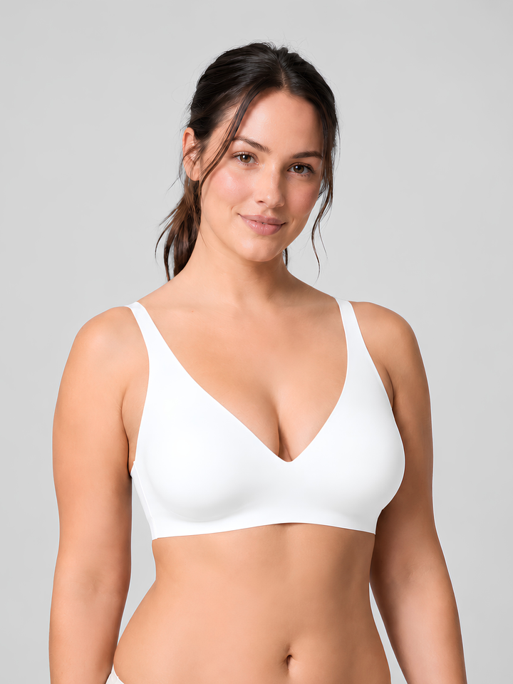 Sleek Line Second-Skin Wireless Bra - white #color_white