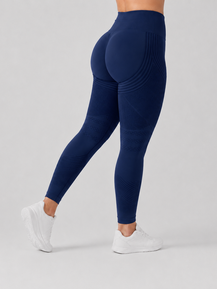 Sleek Line Anti-Cellulite Leggings - Dark Navy Blue #color_darknavyblue