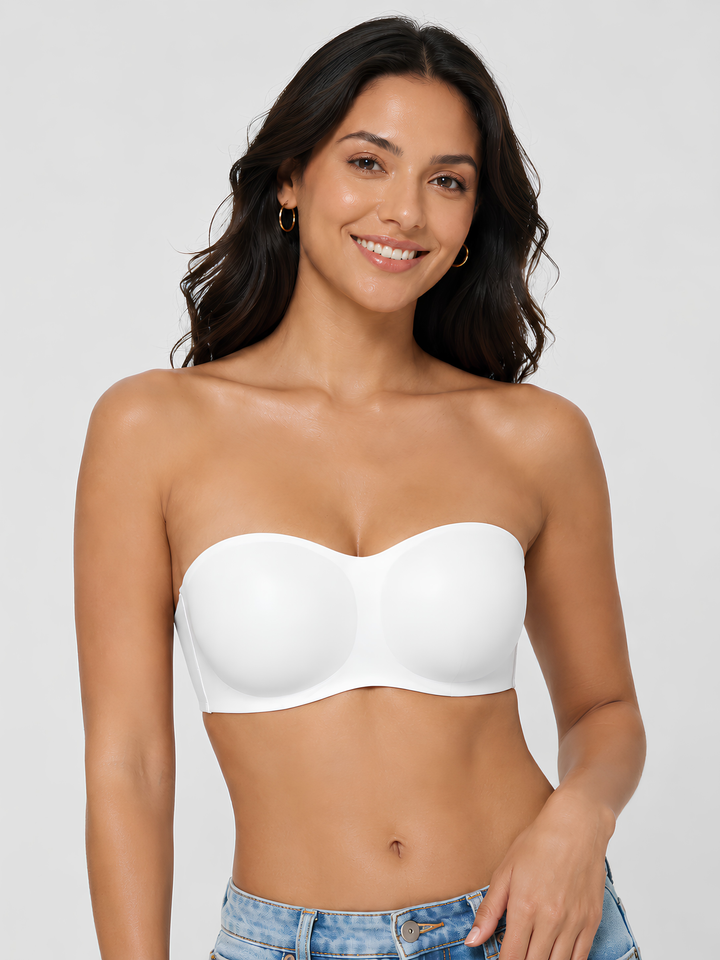 Sleek Line Strapless Invisible Bra - white #color_white