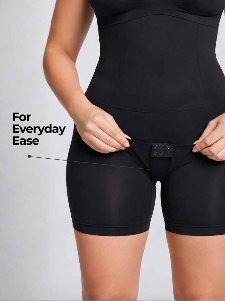 Sleek Line Shaping Bodysuit - snap gusset detail