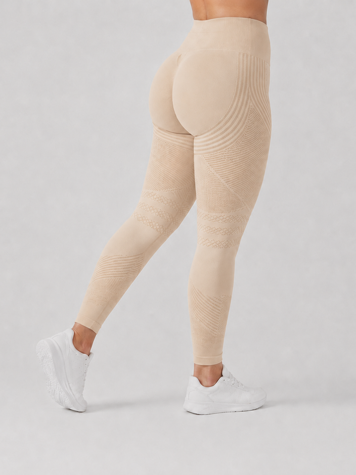 Sleek Line Anti-Cellulite Leggings - Beige #color_beige
