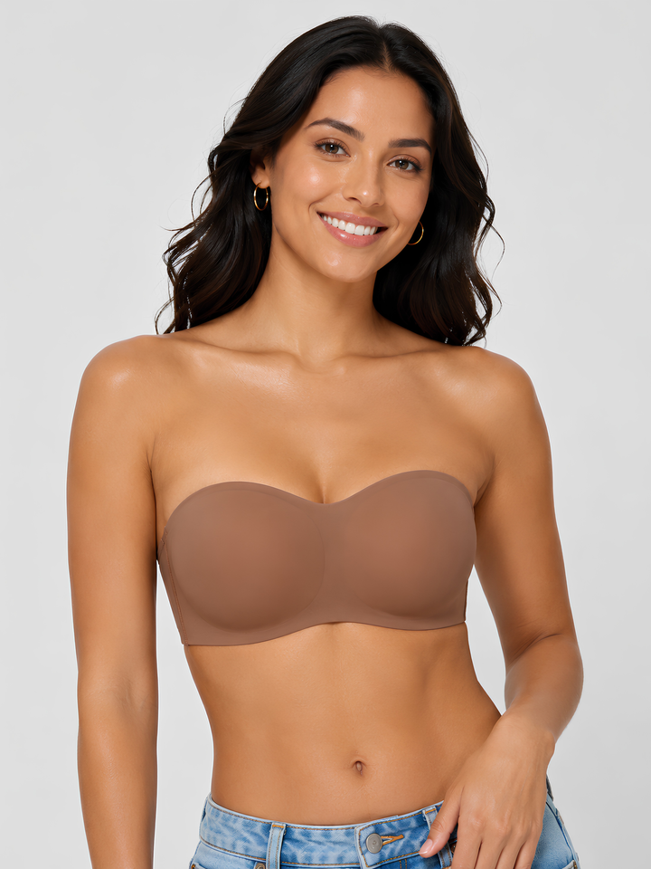 Sleek Line Strapless Invisible Bra - coffee #color_coffee