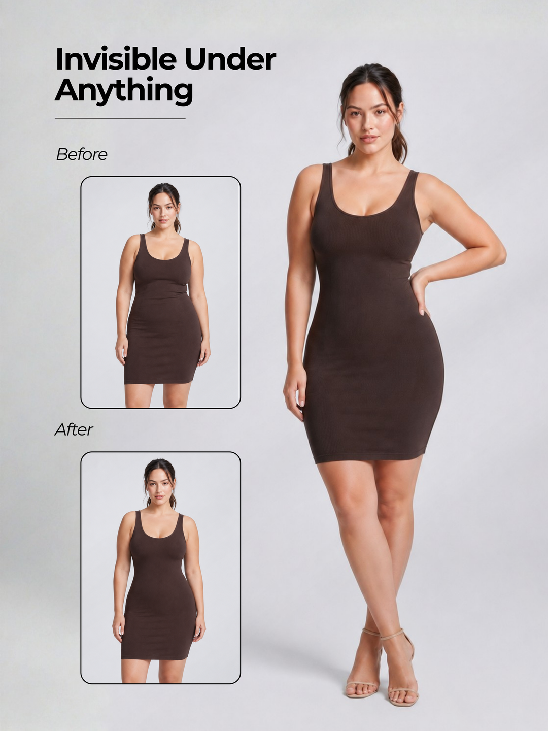 Sleek Line Shaping Bodysuit - before and after