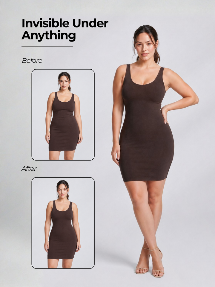 Sleek Line Shaping Bodysuit - before and after
