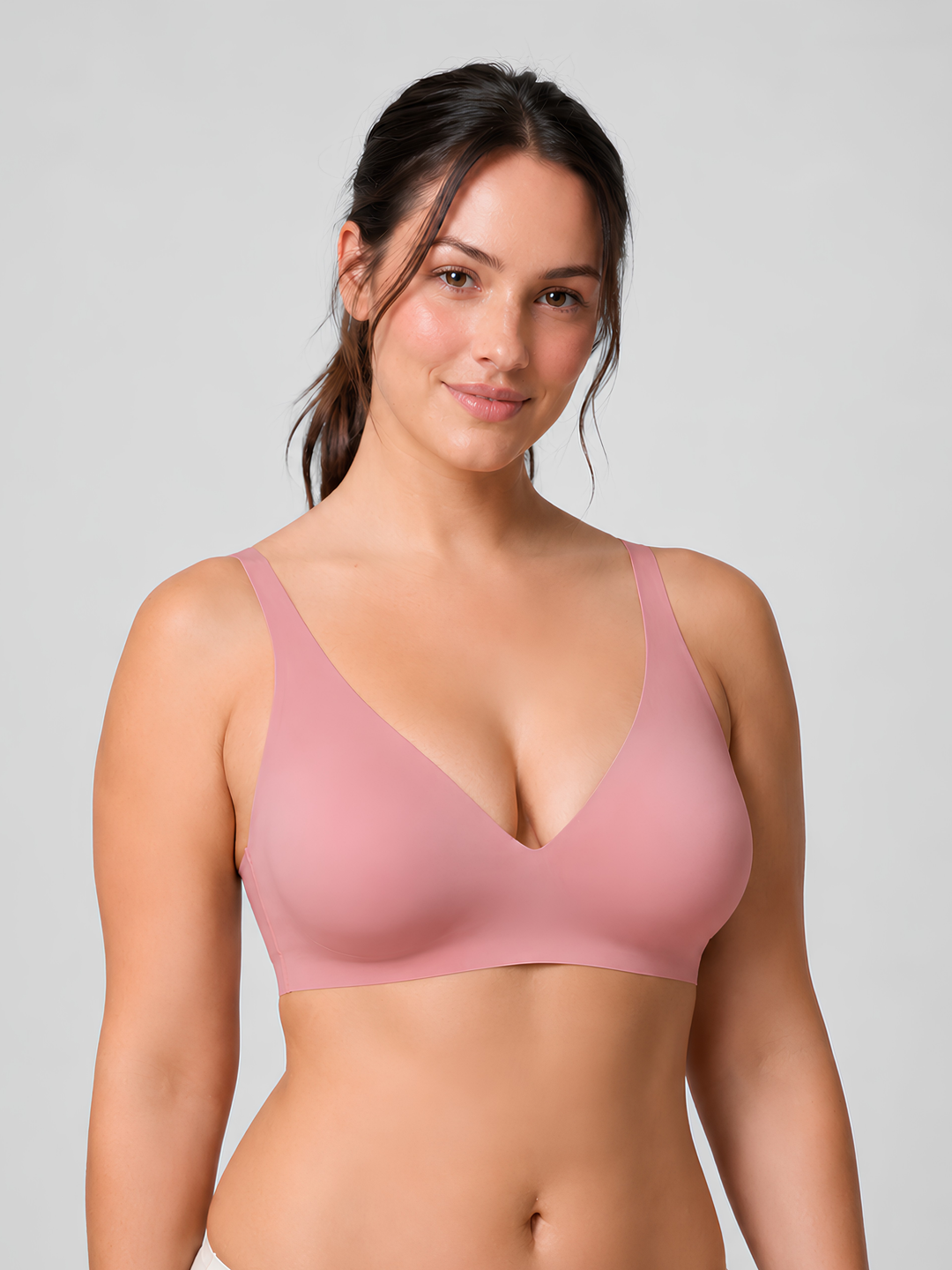 Sleek Line Second-Skin Wireless Bra - pink #color_pink