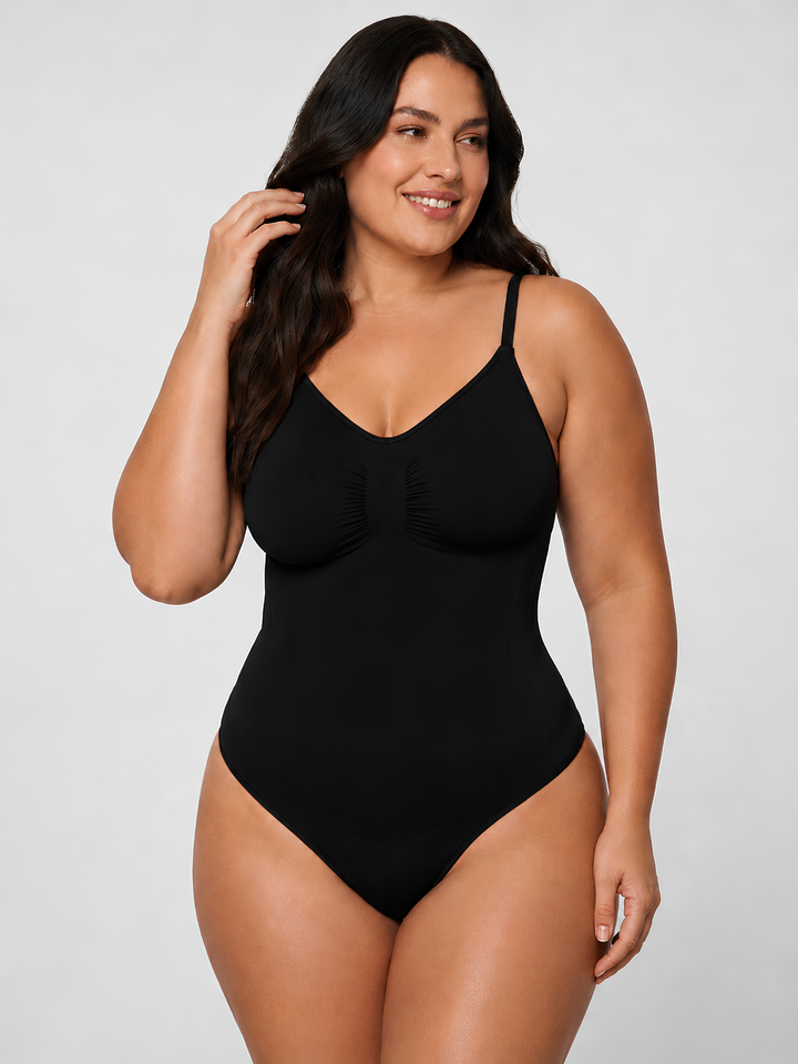 Sleek Line Creamy Sculpting Bodysuit - Black #color_black