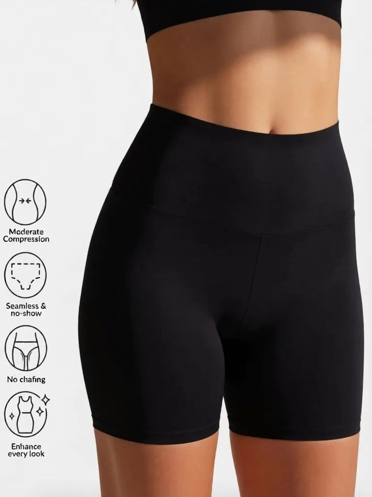 Sleek Line Sculpting Slip Short - seamless no-show detail #color_black
